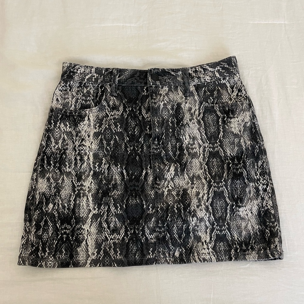Zara Z1975 Animal Print Skirt Snake Sz M